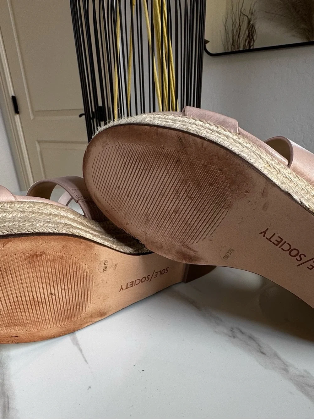 Sole Society Blush Platform Espadrille Sandals